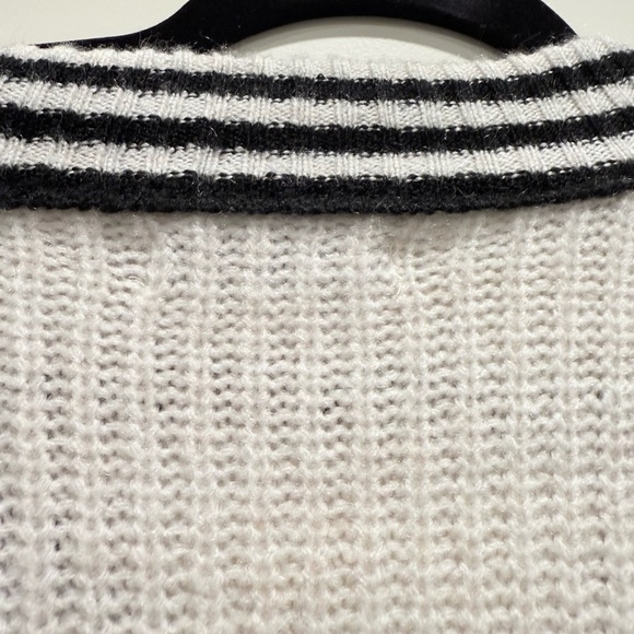 Arizona Jean Co V-Neck Sweater with Stripes preppy academia tennis - Picture 4 of 15